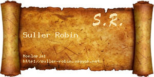 Suller Robin névjegykártya
